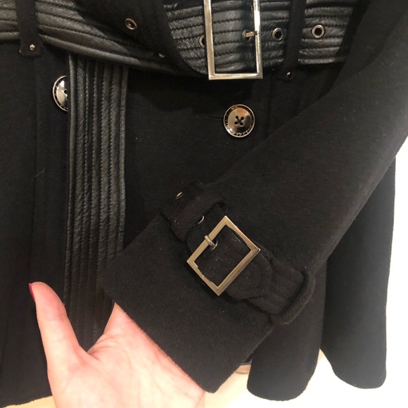 BCBGMAXAZRIA Black 🖤 Peplum Peacoat - Picture 5 of 8